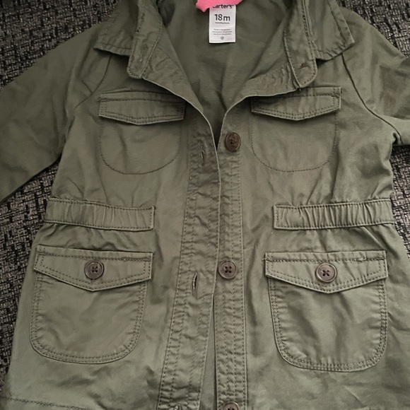 Carter’s olive green jacket 18 months - Picture 2 of 4